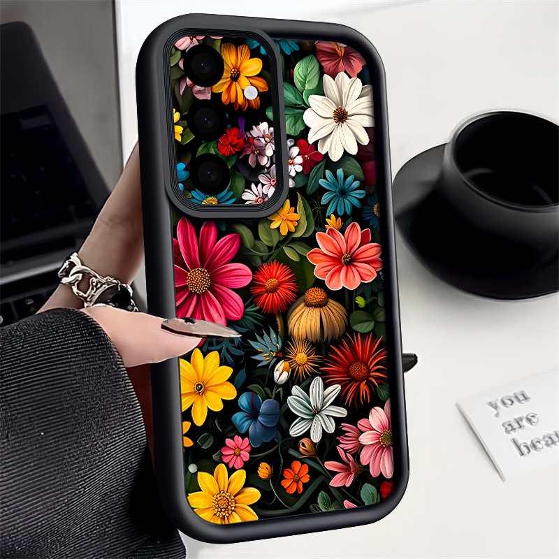 Phone Cases Samsung A14 - Etui z wzorem kolorowych kwiatów do