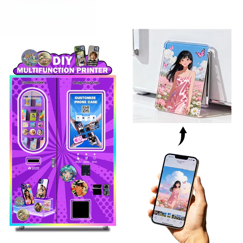 Phone Cases Vending Machine - Automat samoobsługowy do personalizowanego druku DIY,