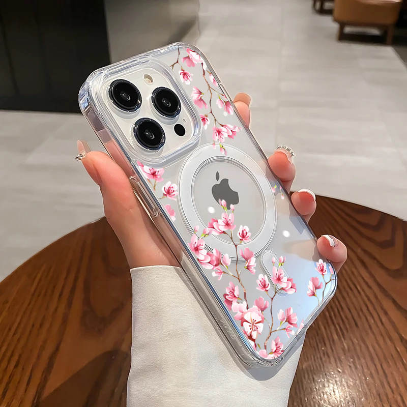 Phone Cases Pink - Luksusowe różowe etui z kwiatami INS