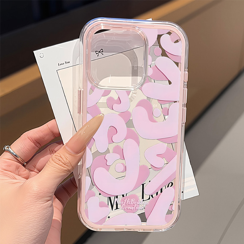Phone Cases Pink - Przezroczyste etui na telefon iPhone 16