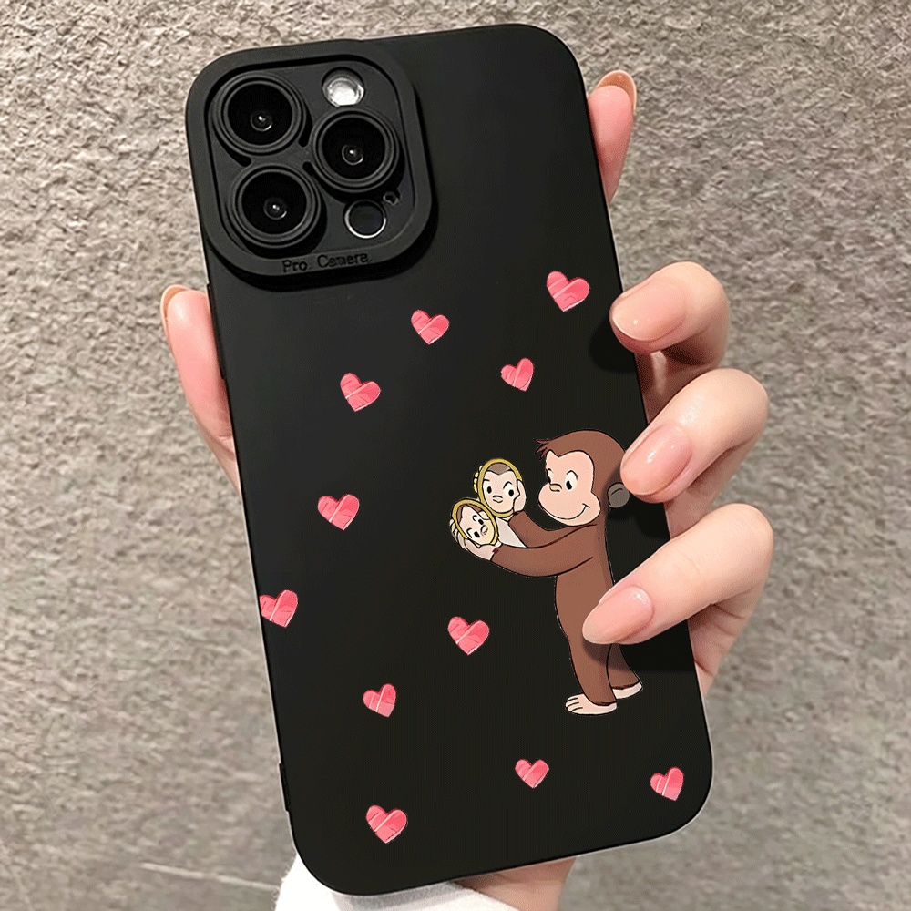 Phone Cases Pink - Etui na telefon Monkey Pink Heart