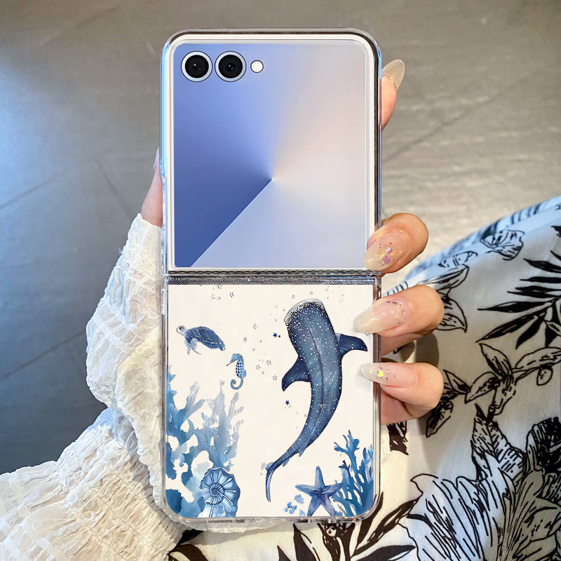 Phone Cases Z Flip 7 - Etui na telefon z wzorem wieloryba