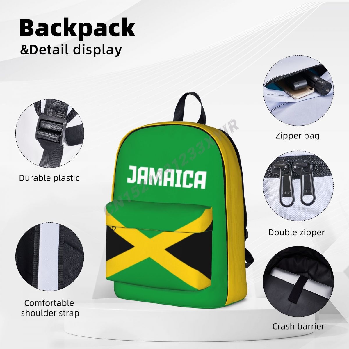 Plecak Unisex Flaga Jamajki Ja – Phone Cases Jamaica recenzja i cena